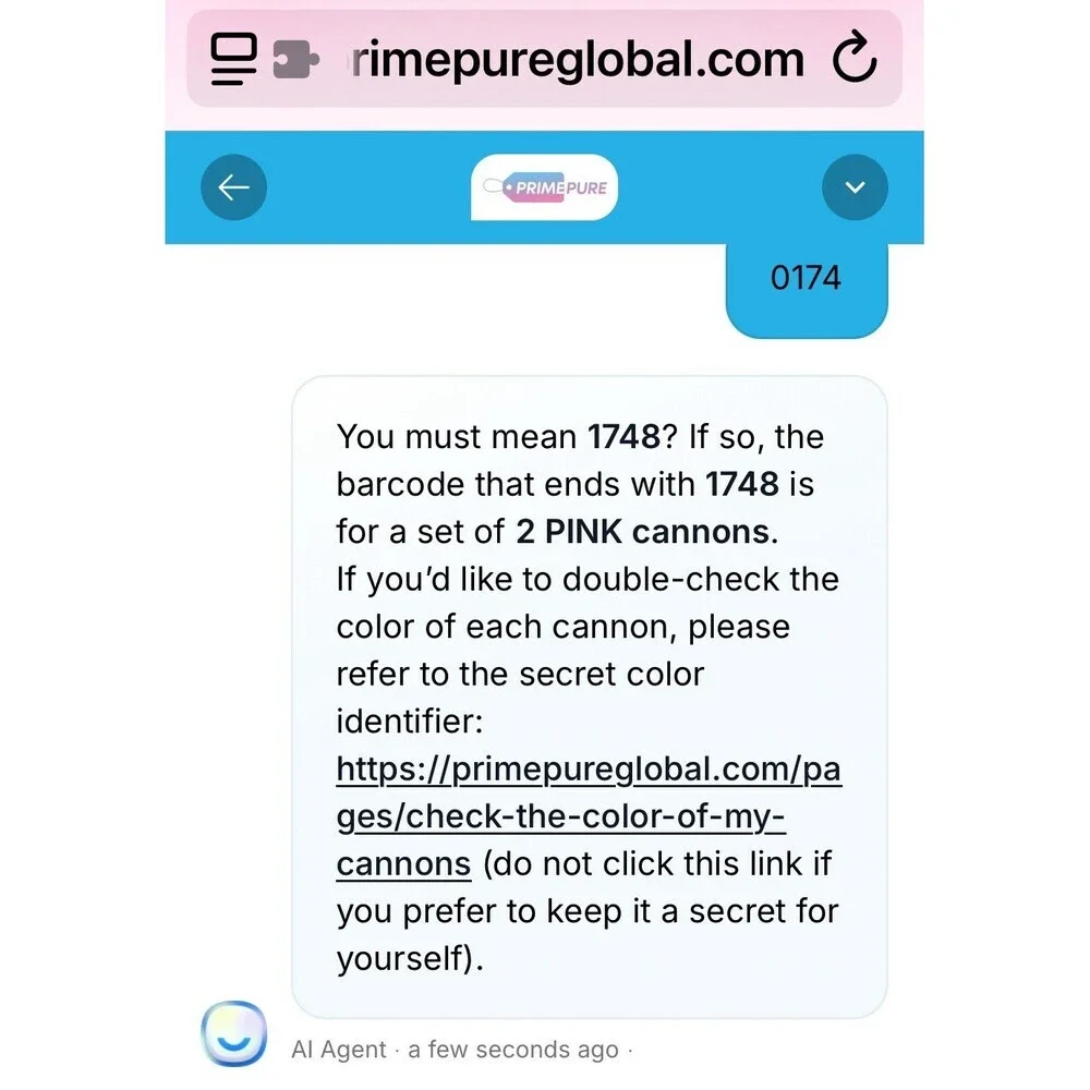 Prime Pure Gender Reveal GIRL Set Of 2 Powder Cannons Pink Surprise NEW